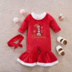 Rochie pulover de Crăciun pentru copii