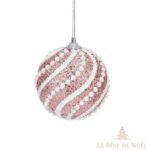 Set de 6 globuri cu perle - 8 cm