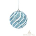 Set de 6 globuri cu perle - 8 cm