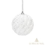 Set de 6 globuri cu perle - 8 cm